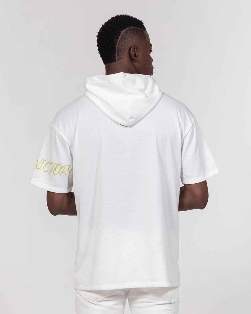 Navy & Gold Big logo hoodie Men's All-Over Print Premium Heavyweight Short Sleeve Hoodie